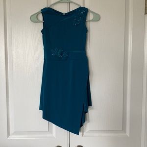 Beautiful girls teal dance costume